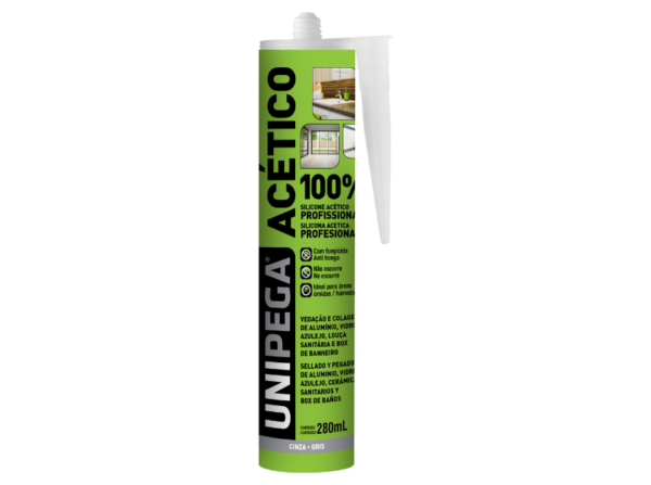 Silicone Acetico Cinza 260gr (AES0509.0403/AES0509.0657)