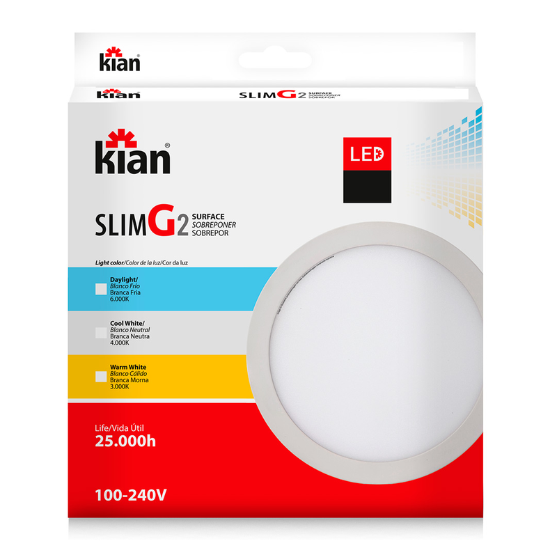 Painel LED Emb Red 11,8 Cm 6 W 3k Br (10387)