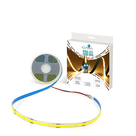 Fita LED 18 W 5mt 12 V 6k Cob (9371)