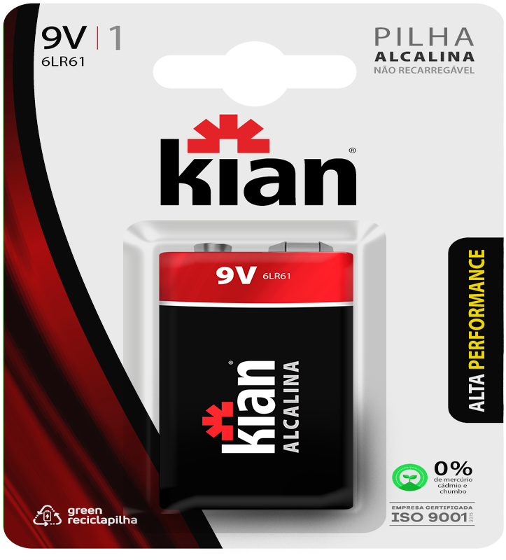 Bateria Alcalina 09 V (14244)