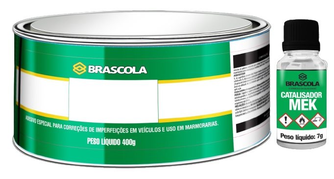 Massa Plastica Bg 400gr Light Brascoved (3050042)