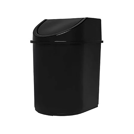 Lixeira Plast Basculante 12lt Basic Pt (3069)