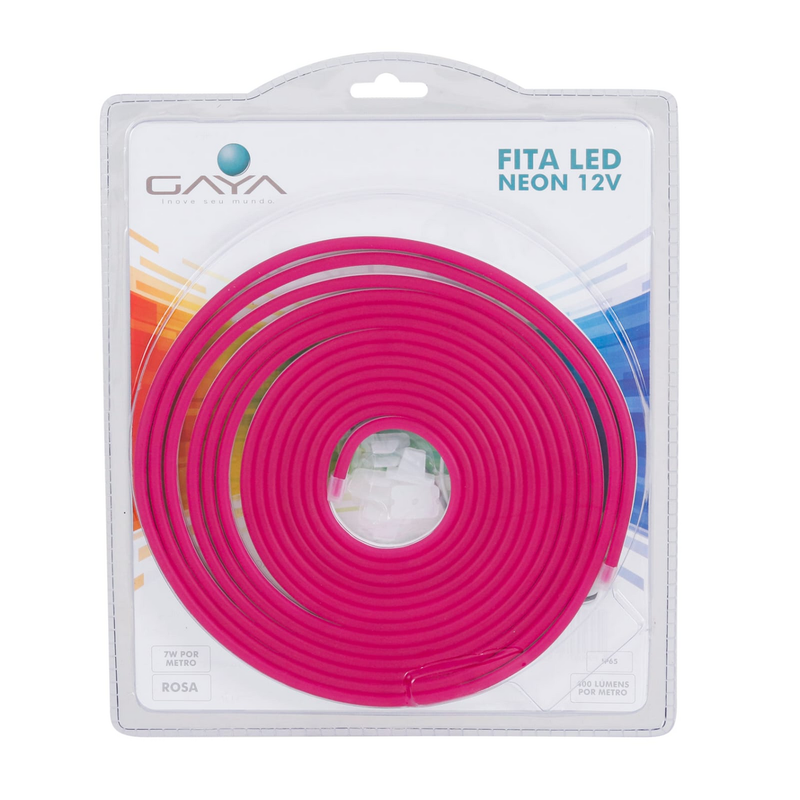 Fita LED 7 W 5mt 12 V Rosa Neon (1458)