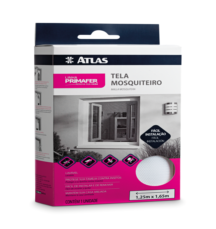 Tela Mosquiteiro 1,25x1,65mt Br (PR1200-2)