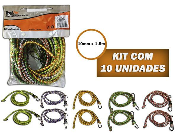 Elastico Extensor 1,5mtx10 Mm Com10pc (BFH1537)