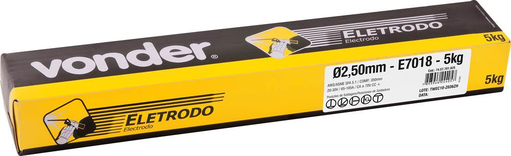 ELETRODO 7018  2,50MM  5KG 